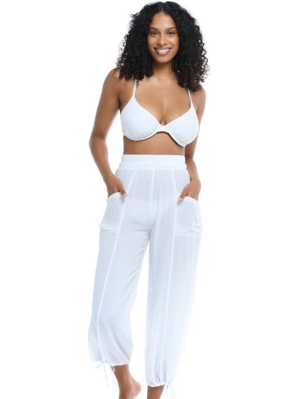 Stylish Women's Pull-On Beach Pant Cover-Up Swimsuit for Summer Fun